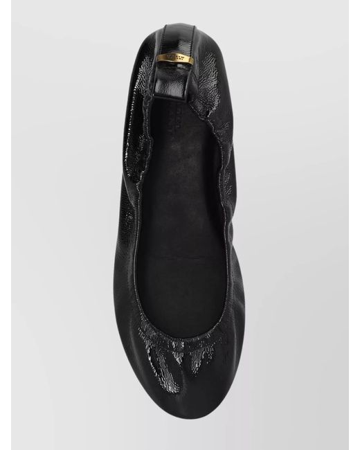 Isabel Marant Black Leather Ballerina Shoes