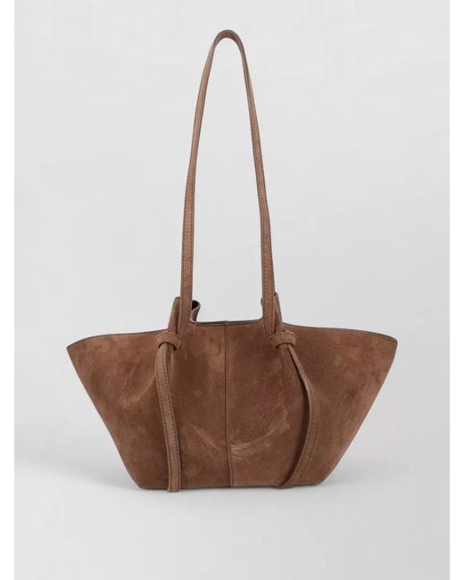 Yuzefi Brown Mochi Small Leather Shoulder Bag