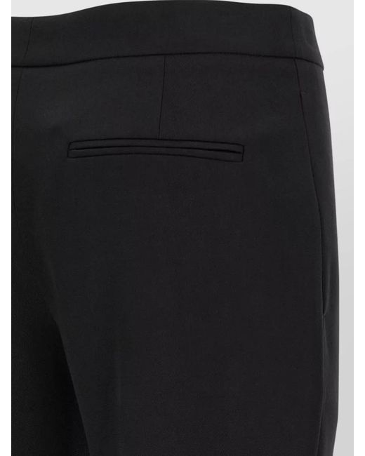 McQueen Blue Tailored Cigarette Pants Belt Loops Back Pocket