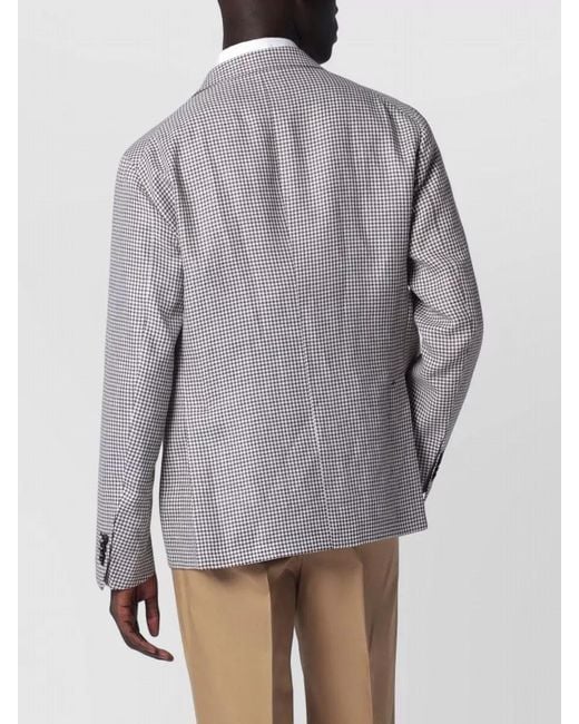 Tagliatore Gray Single Breasted Suit Jacket Notch Lapel for men