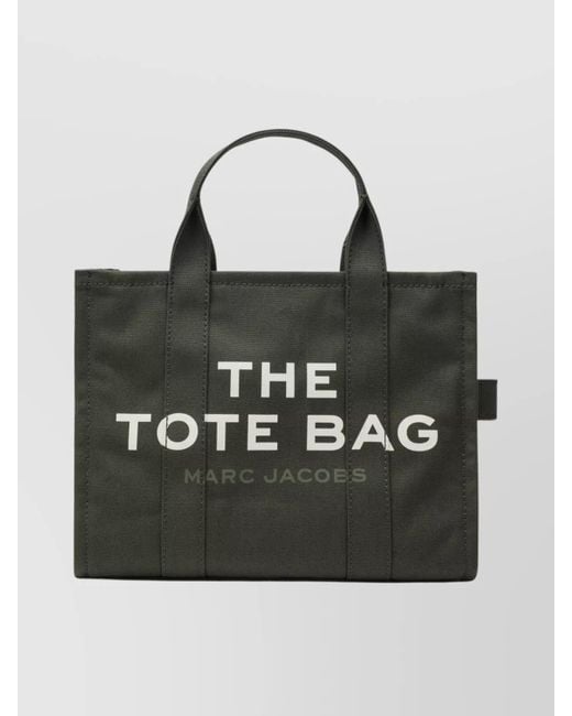Marc Jacobs Black Medium Canvas Tote Bag With Side Handle