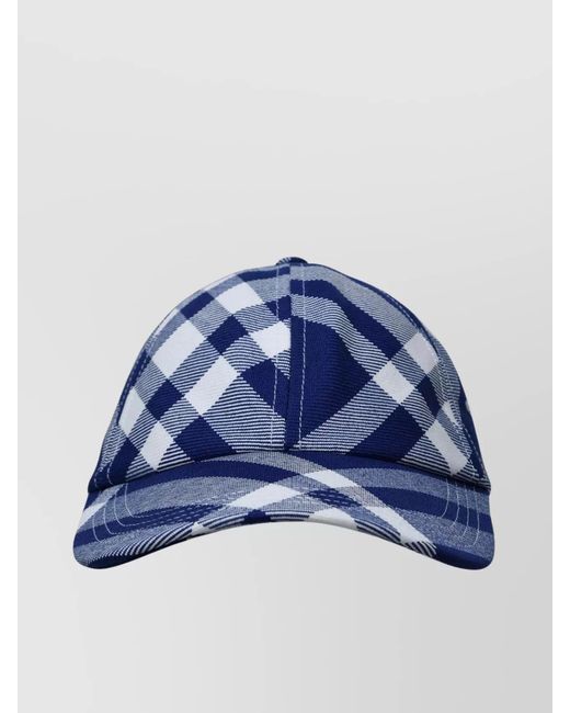 Burberry Blue Check Baseball Cap