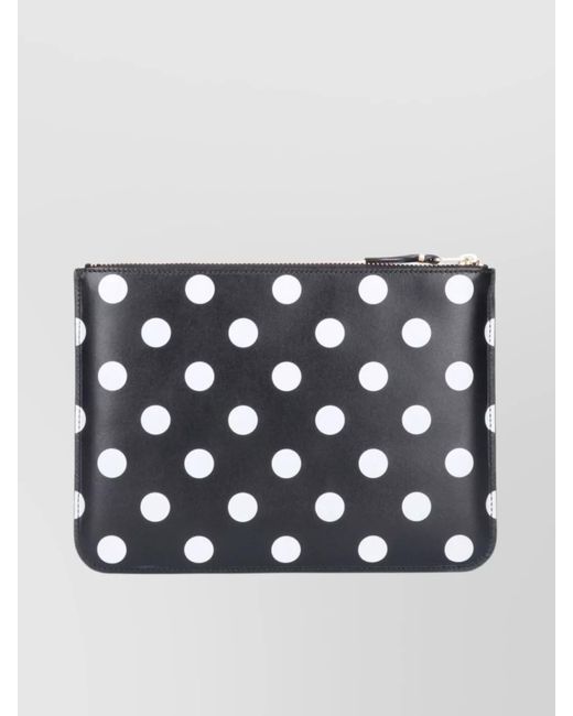Comme des Garçons Blue Polka-Dot Leather Purse