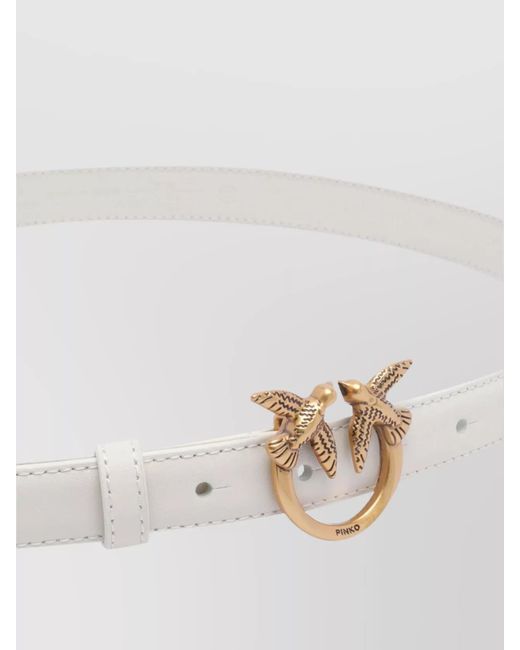 Pinko White Leather Belt