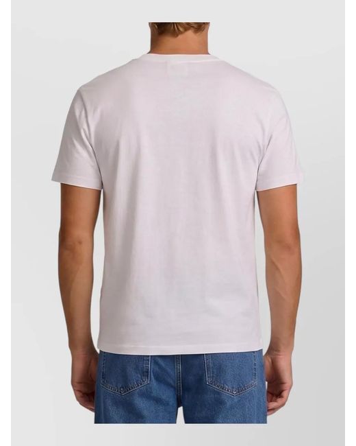 Loewe Blue Cotton Logo Embroidered Short Sleeve T-Shirt for men