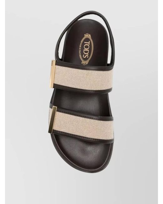 Tod's Black Leather Slides