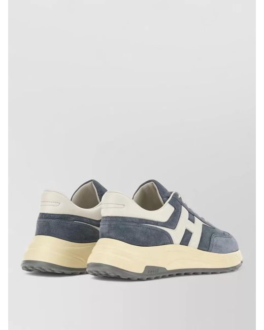 Hogan Blue Leather Low-Top Sneakers for men