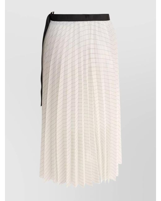 Sacai Natural Pleated Skirt