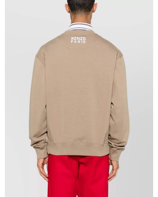 KENZO Natural Cotton Crew Neck Sweatshirt for men