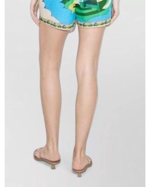 Tory Burch Blue Pool Print Camp Shirt Cover Up