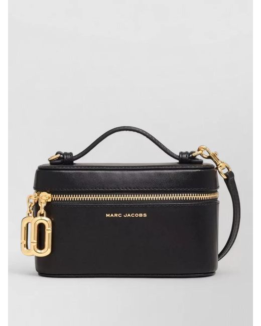 Marc Jacobs Black Leather Vanity Crossbody Bag Shoulder Strap