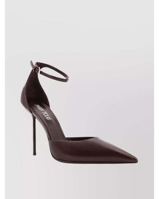 Paris Texas White Patent Leather Ankle Strap Pumps