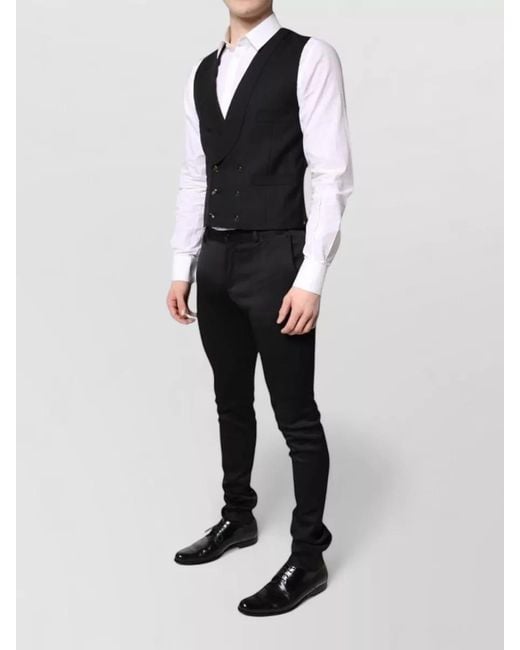Dolce & Gabbana Black Single Breasted Formal Suit Three Piece for men