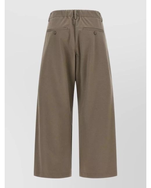 Brunello Cucinelli Multicolor Couture Tailored Cropped Wide Leg Pants