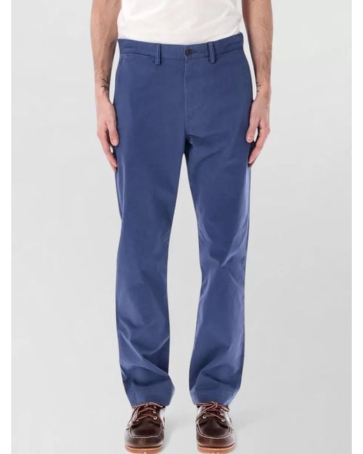 Polo Ralph Lauren Blue Cotton Straight-Leg Chino Trousers for men