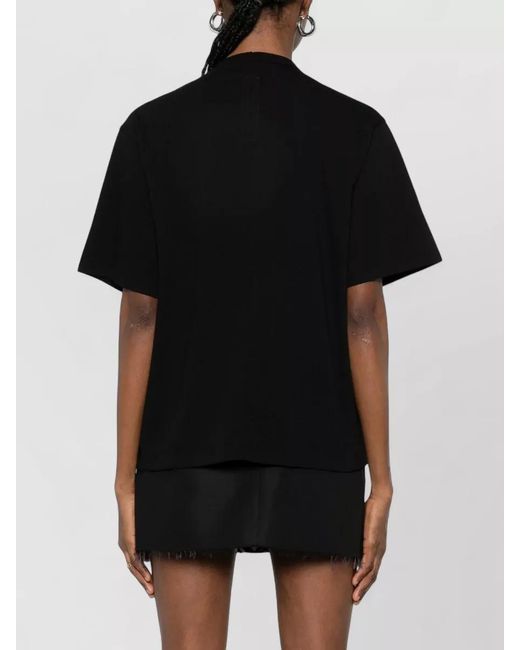 Rick Owens Black Crew Neck Short Sleeve T-Shirt