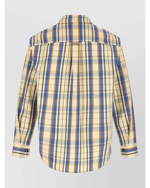 A.P.C. Multicolor Nathan Shirt Plaid Long Sleeves Chest Pocket for men