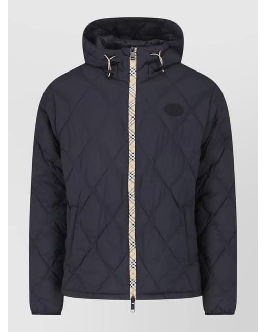 Burberry Blue Puffer Coat for men