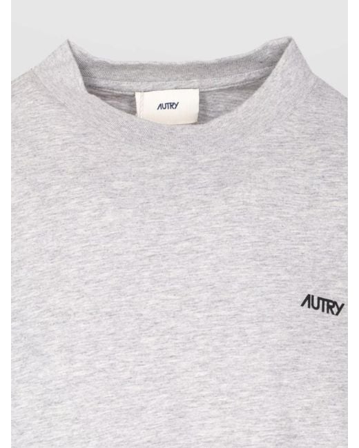 Autry White Cotton Logo-Print T-Shirt for men
