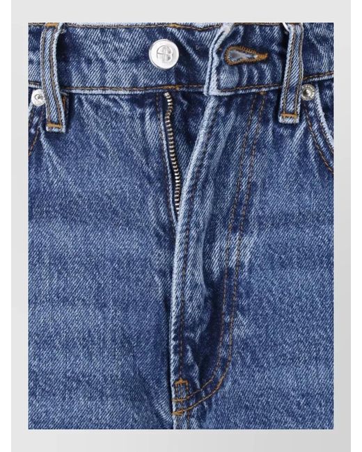 Anine Bing Blue Straight-Leg Jeans