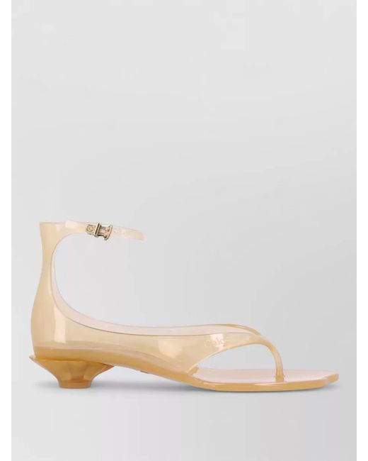 Chloé Natural Jelly Sandals Shell Heel Thong Sole