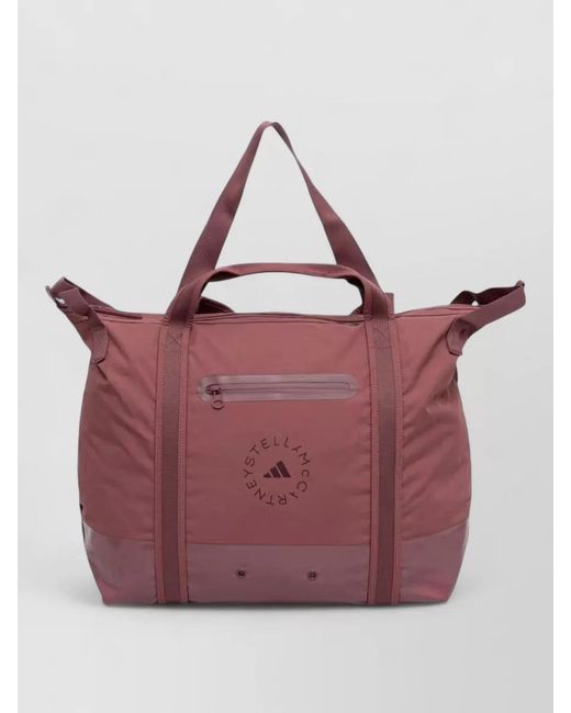 Adidas By Stella McCartney Red Logo Travel Tote Bag Adjustable Strap