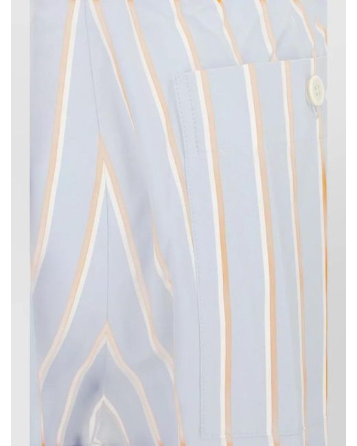 Dries Van Noten White Printed Wide-Leg Trousers