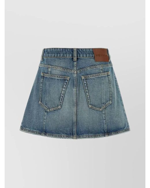 McQueen Blue Denim Mini Skirt