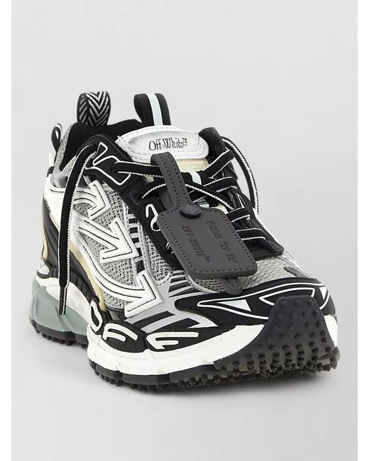 Off-White c/o Virgil Abloh Metallic Leather Low-Top Sneakers