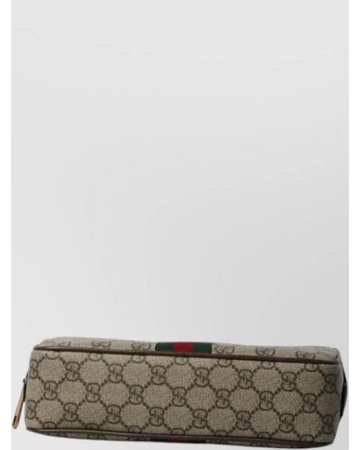 Gucci Gray Savoy Small Gg Web Stripe Clutch for men