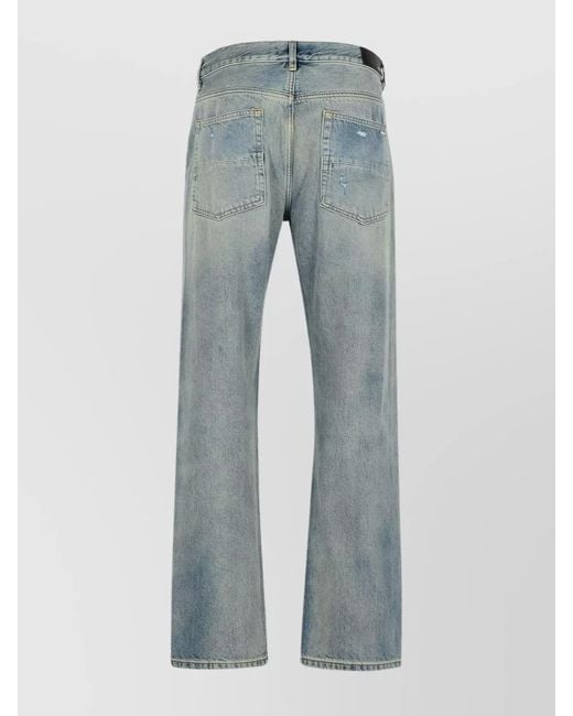 Amiri Blue Cotton Straight-Leg Jeans for men
