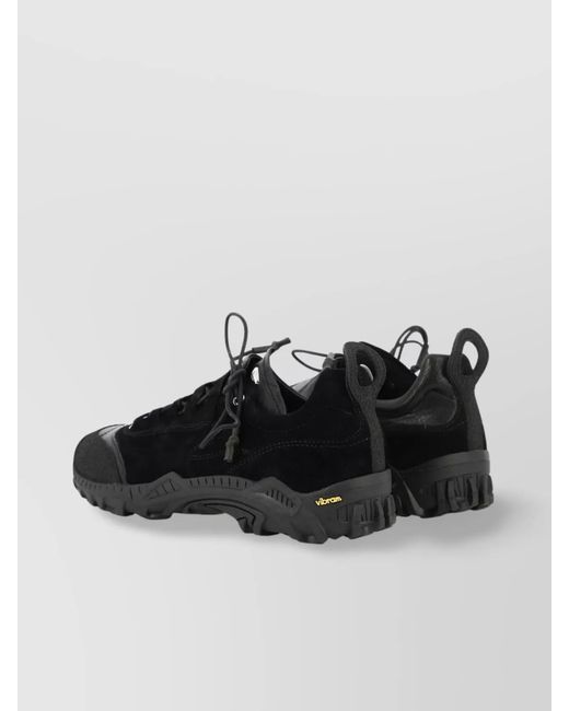 Our Legacy Black Leather Low-Top Sneakers for men
