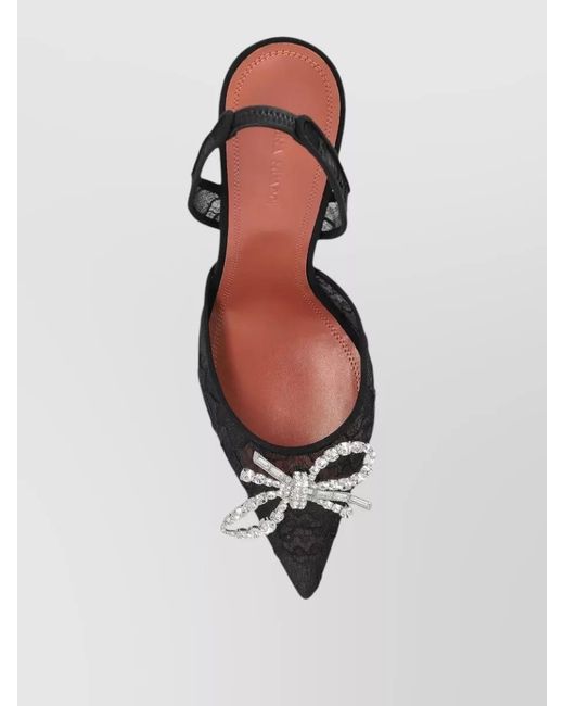 AMINA MUADDI Multicolor Rosie Lace Slingback Pumps 95Mm Bow