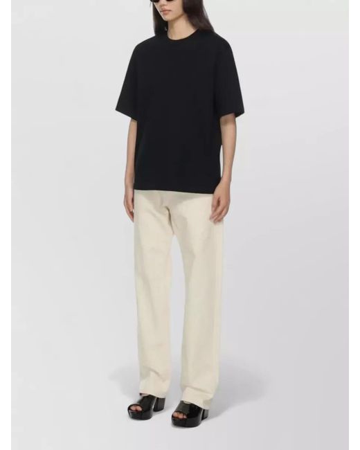 Carven Blue Pearl Top V Neck Short Sleeves