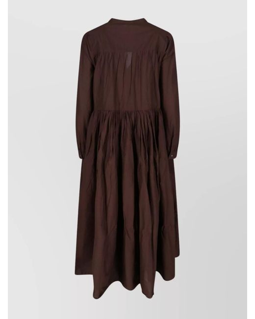 Aspesi Brown Cotton Oversized Knee-Length Dress
