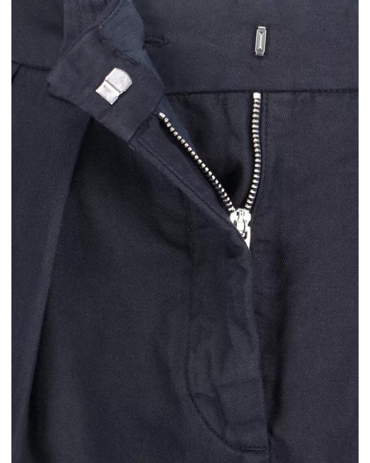Aspesi Blue Straight Shorts Back Pocket Belt Loops