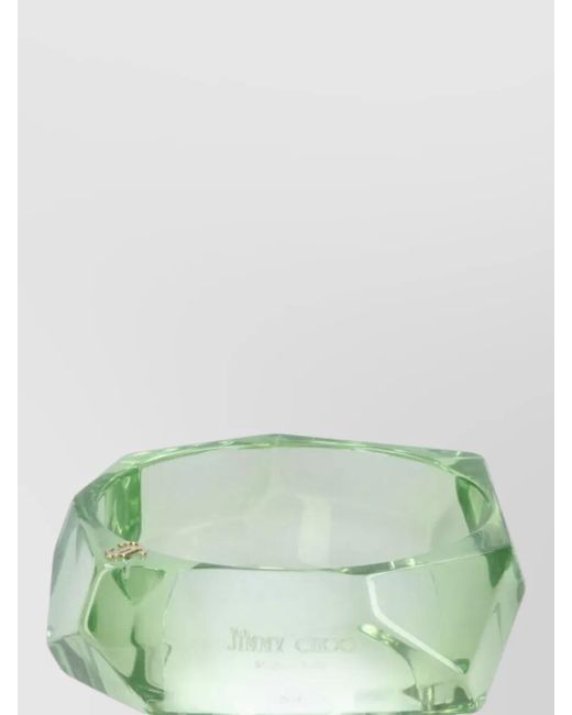 Jimmy Choo Green Faceted Design Bracelet Set Transparent Hue