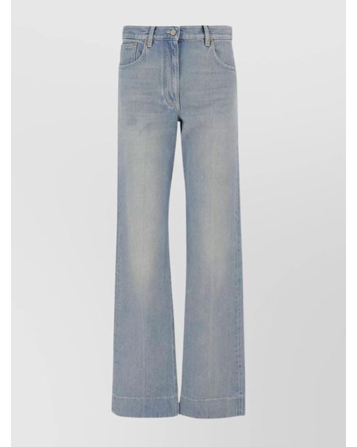 Valentino Blue Denim Straight-Leg Trousers