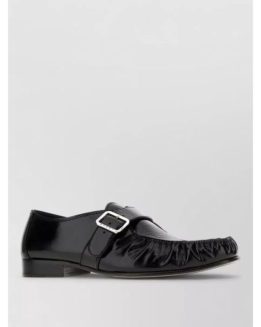 Marni Black Leather Monk Shoes for men