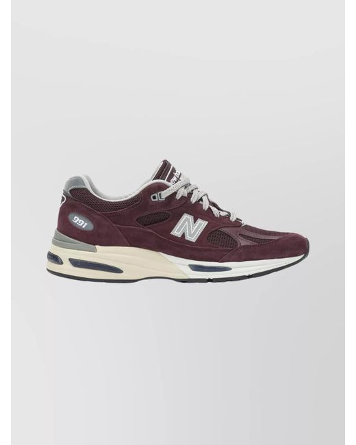 New Balance Multicolor Suede Leather Low-Top Sneakers for men
