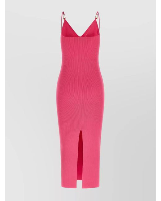 Versace Pink Knit Midi Dress