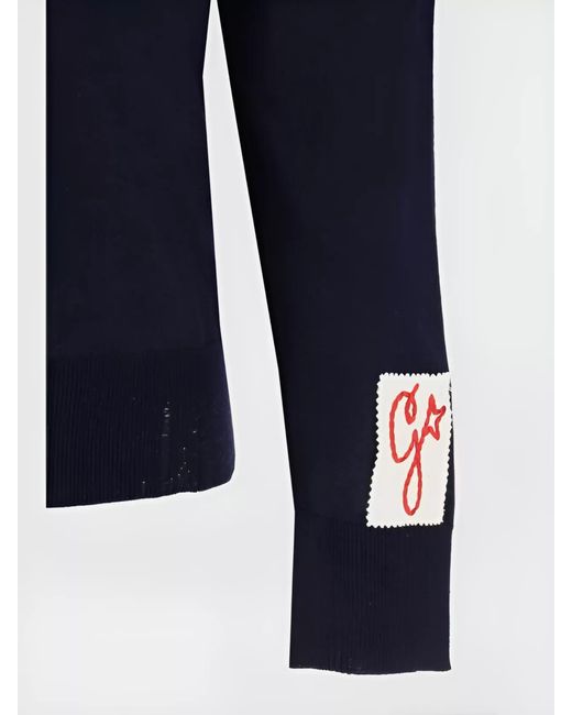 Golden Goose Deluxe Brand Blue Wool Regular-Fit Crewneck Sweater for men