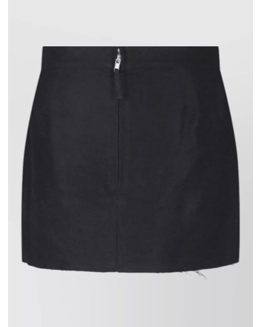 Rick Owens Black Knee Length Midi Tailored High Waist Shorts