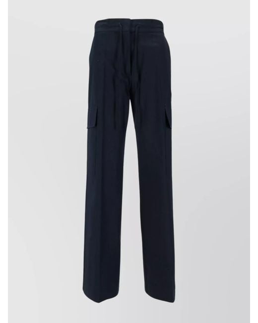 P.A.R.O.S.H. Blue Wide-Leg Trousers