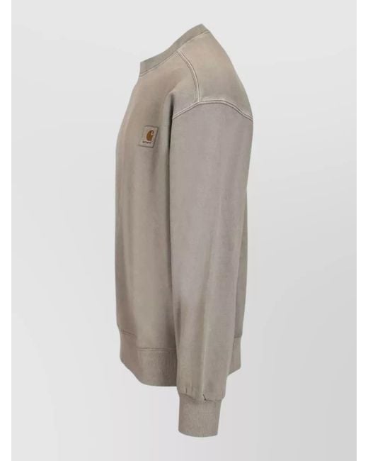 Carhartt Gray Cotton Crewneck Sweatshirt for men