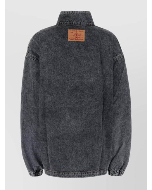 Y. Project Gray Denim Bomber Jacket