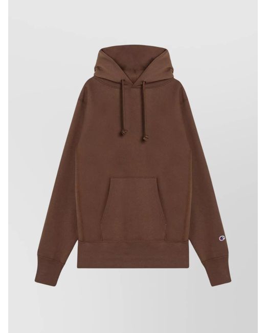 Champion Brown Cotton Hoodie for men