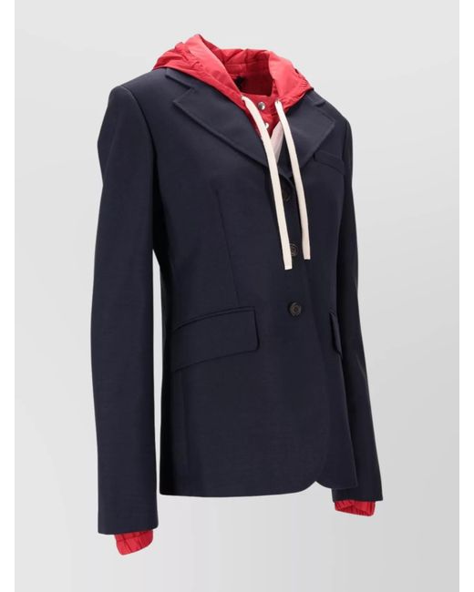 Miu Miu Blue Mohair Wool Blazer