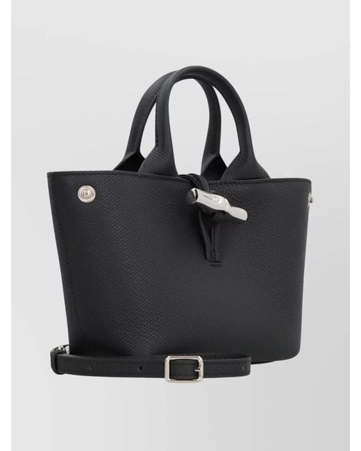 Longchamp Black Small Leather Shoulder Bag