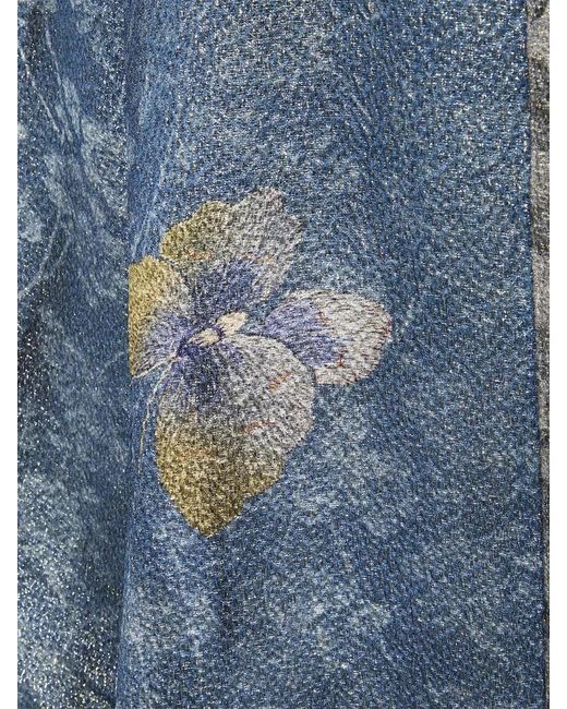 Pierre Louis Mascia Blue Silk Kimono Jacket
